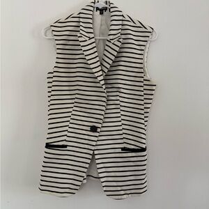 EXPRESS Striped Black and White Women's Vest Size S